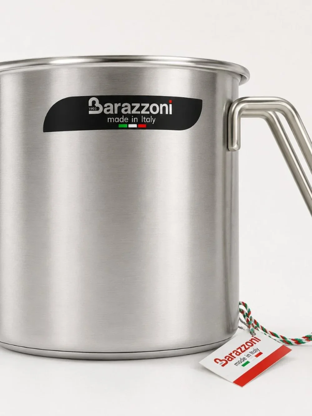 Barazzoni 18/10 Stainless Steel Milk Pan Made in Italy Kitchen Cooking Pot